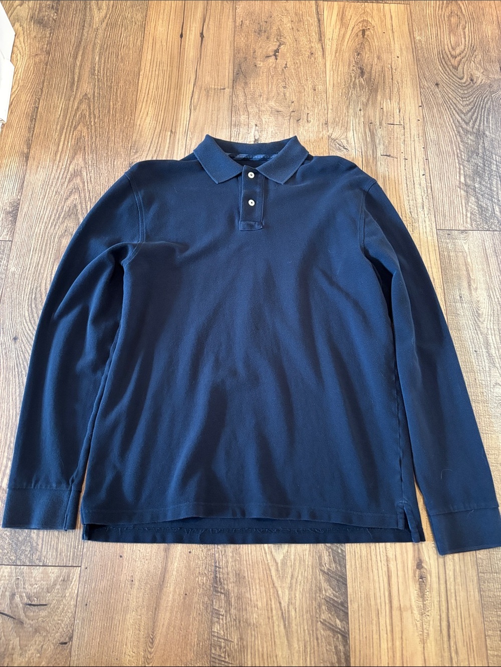 J.Crew Men’s Classic Long-Sleeve Polo - Navy